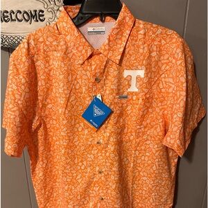 Columbia PFG Super Slack Tide Button Down Fishing Shirt - Tennessee Volunteers